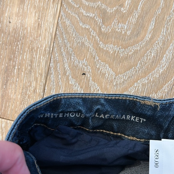 NWT White House Black Market Curvy Straight Crop Jean With Embellished Hem - Picture 15 of 15